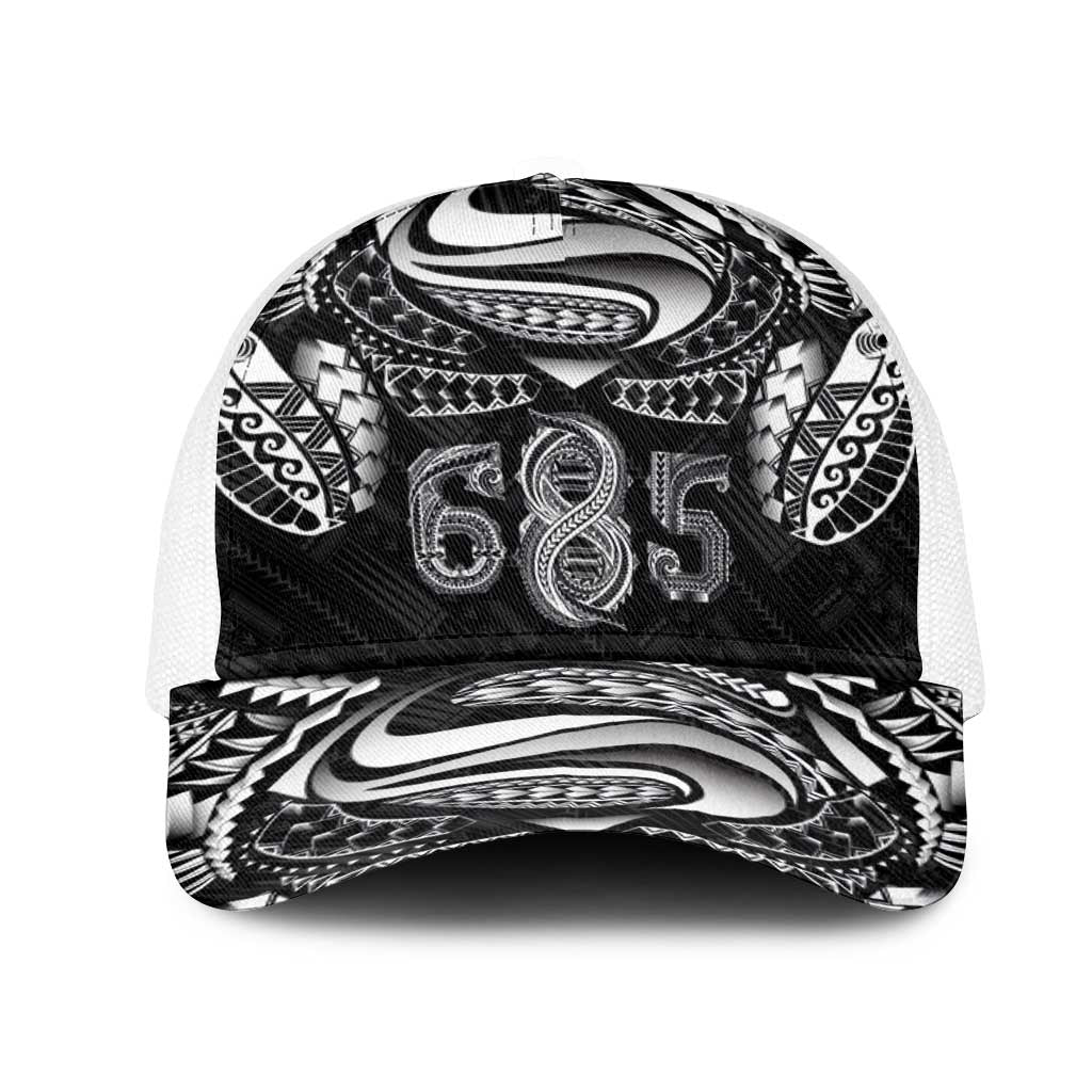 Super Samoa 685 Tribal Tattoo Mesh Trucker Cap Samoan Ornament Pattern Black Edition