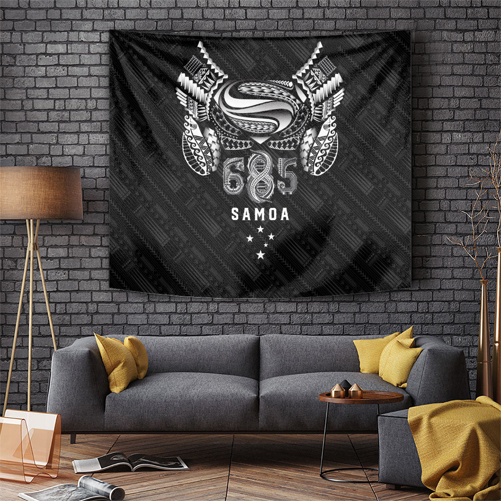 Super Samoa 685 Tribal Tattoo Tapestry Samoan Ornament Pattern Black Edition