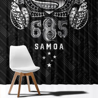 Super Samoa 685 Tribal Tattoo Window Curtain Samoan Ornament Pattern Black Edition LT03 - Polynesian Pride