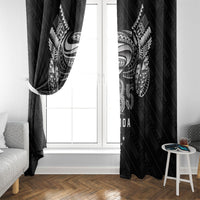 Super Samoa 685 Tribal Tattoo Window Curtain Samoan Ornament Pattern Black Edition LT03 - Polynesian Pride