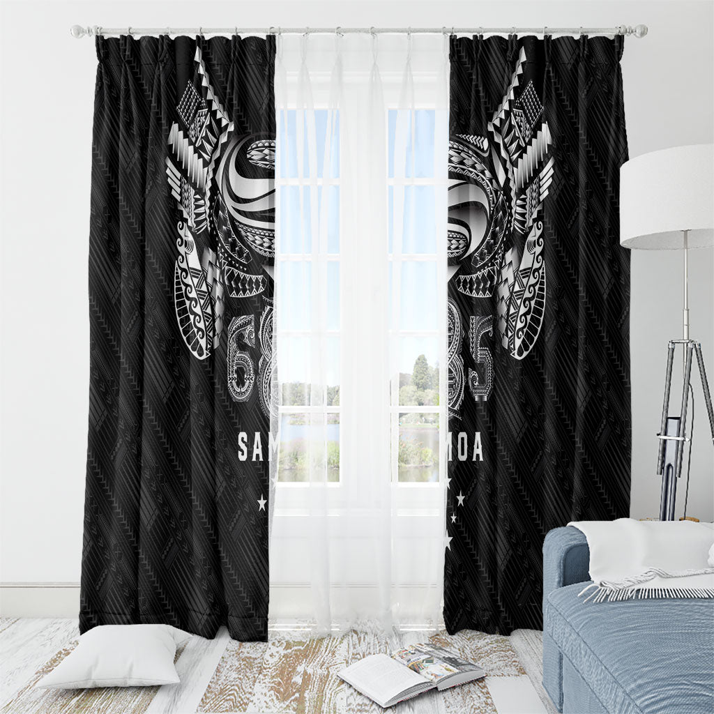 Super Samoa 685 Tribal Tattoo Window Curtain Samoan Ornament Pattern Black Edition LT03 - Polynesian Pride