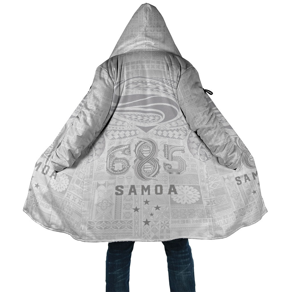 Super Samoa 685 Tribal Tattoo Cloak Siapo Pattern All-White Edition