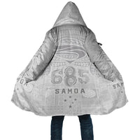 Super Samoa 685 Tribal Tattoo Cloak Siapo Pattern All-White Edition