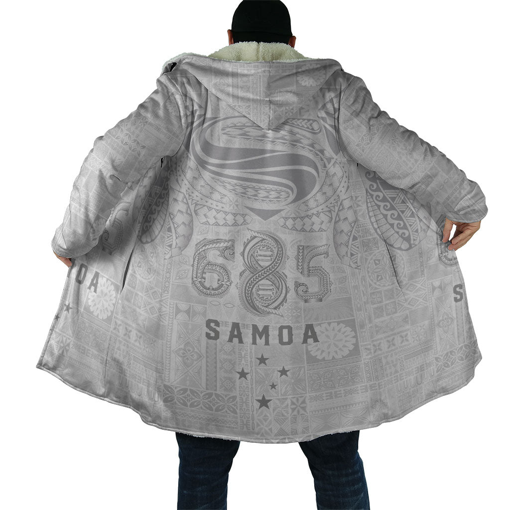 Super Samoa 685 Tribal Tattoo Cloak Siapo Pattern All-White Edition