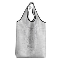 Super Samoa 685 Tribal Tattoo Grocery Bag Siapo Pattern All-White Edition LT03 - Polynesian Pride