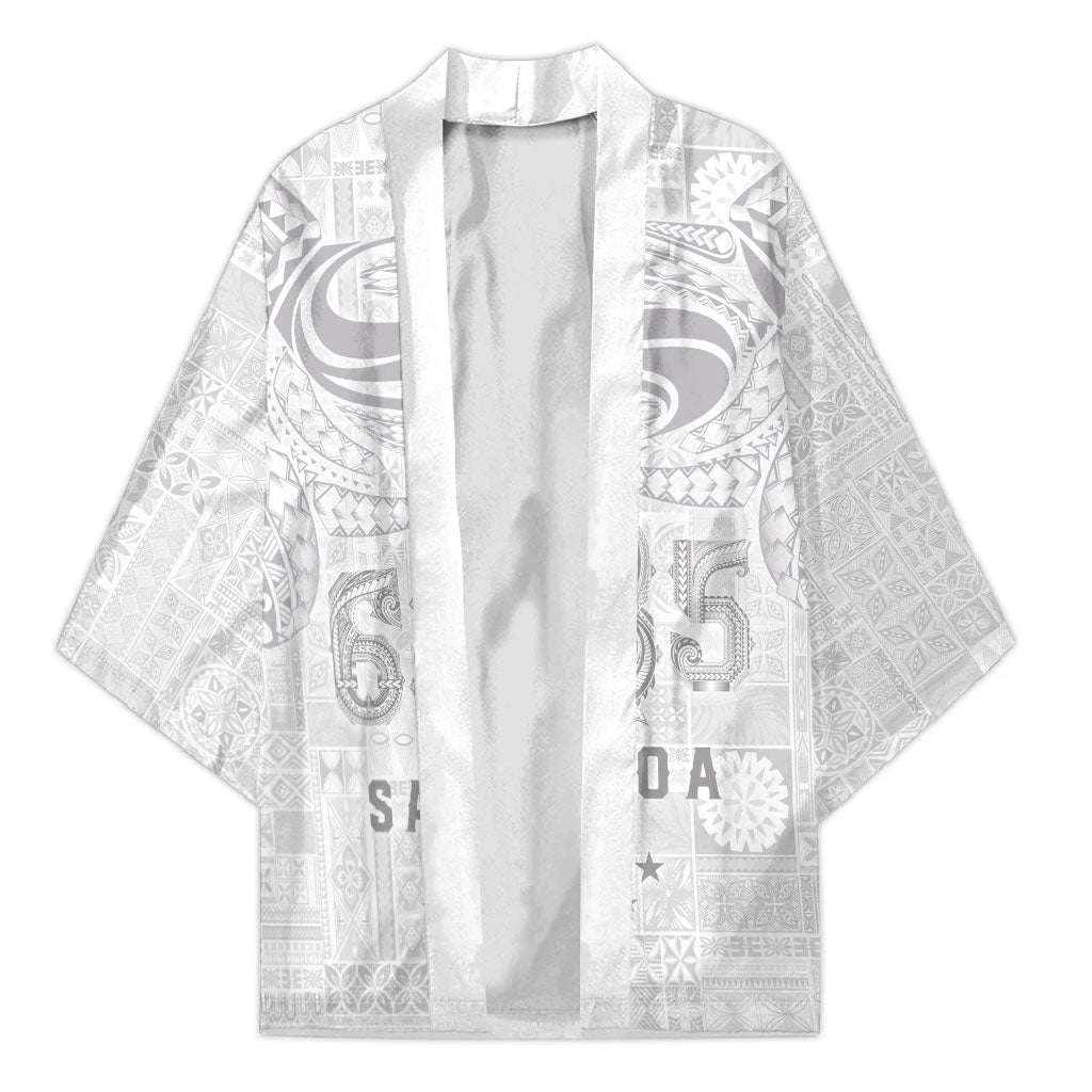 Super Samoa 685 Tribal Tattoo Kimono Siapo Pattern All-White Edition