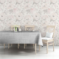 Super Samoa 685 Tribal Tattoo Tablecloth Siapo Pattern All-White Edition