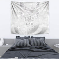 Super Samoa 685 Tribal Tattoo Tapestry Siapo Pattern All-White Edition