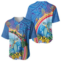 Hawaiian Connecting with the Ocean Baseball Jersey Polynesian Pattern LT03 - Polynesian Pride
