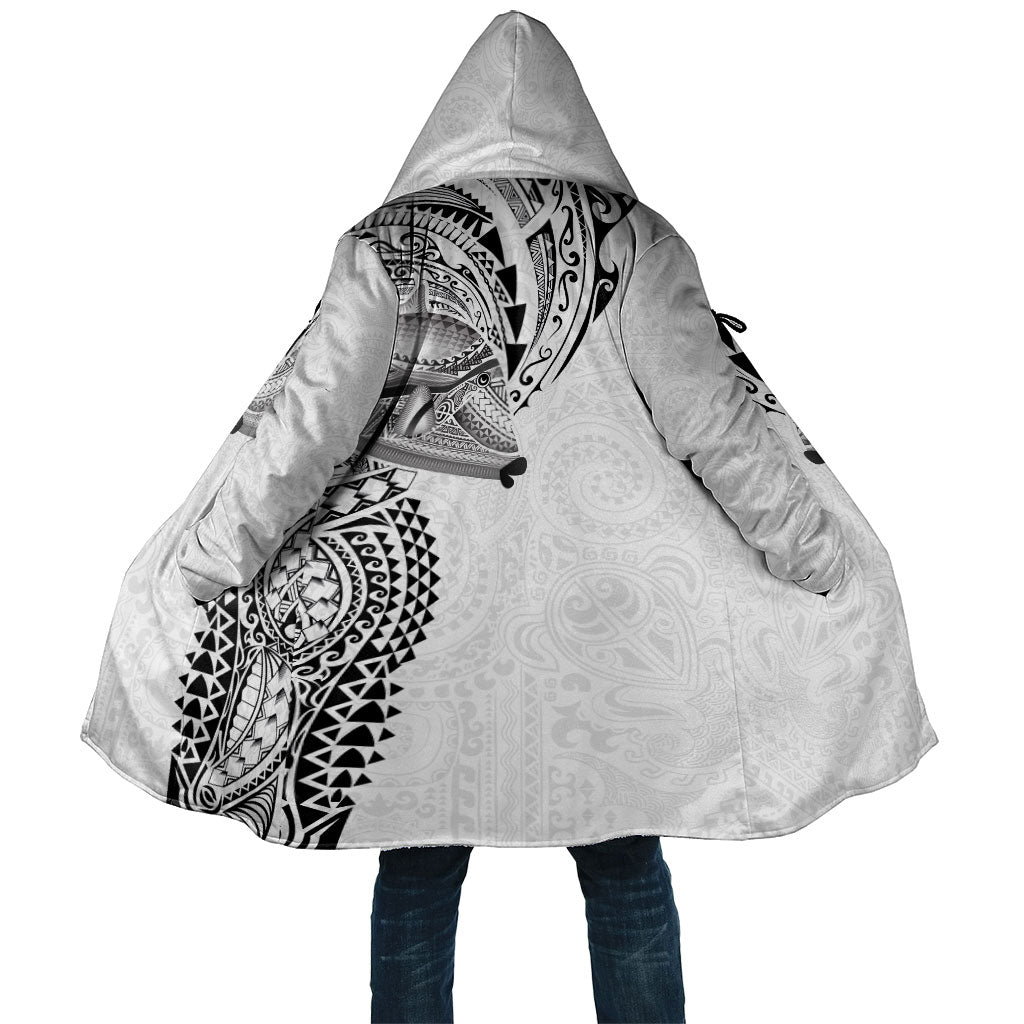Hawaiian Humuhumu Tribal Tattoo Cloak Polynesian Kakau White Color LT03 Unisex White - Polynesian Pride