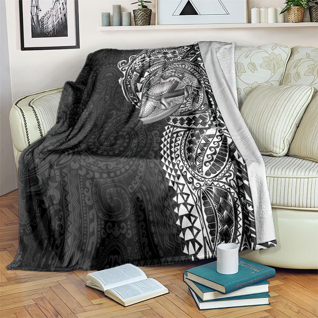 Hawaiian Humuhumu Tribal Tattoo Blanket Polynesian Kakau Black Color LT03 Black - Polynesian Pride