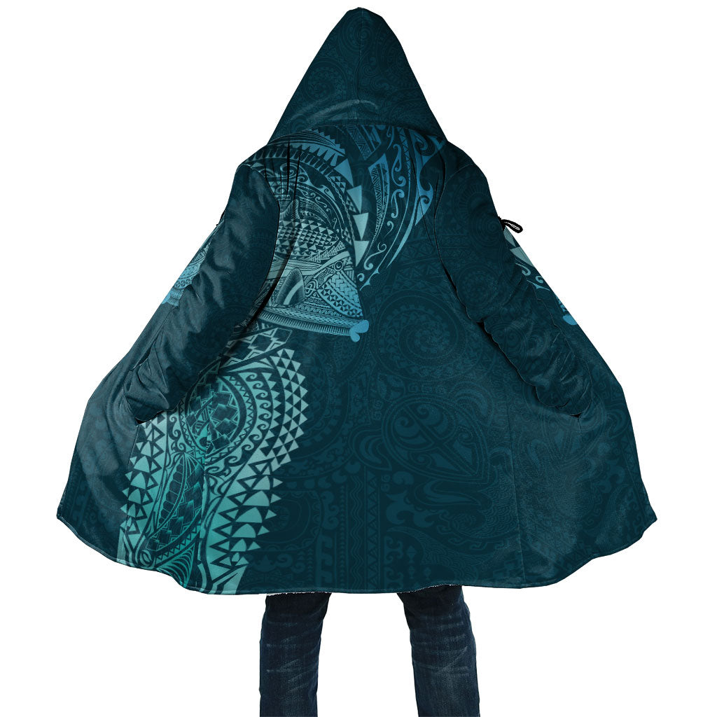 Hawaiian Humuhumu Tribal Tattoo Cloak Polynesian Kakau Ocean Color LT03 Unisex Blue - Polynesian Pride