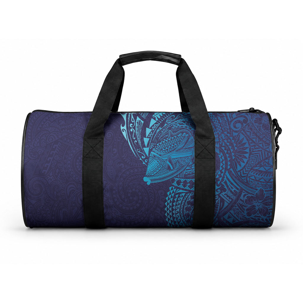 Hawaiian Humuhumu Tribal Tattoo Duffle Bag Polynesian Kakau Turquoise Color LT03 One size Turquoise - Polynesian Pride