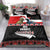 New Zealand Meri Kirihimete Bedding Set Christmas Tui Bird and Kea Bird - Haka Santa with Maori Koru Art Pattern