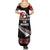 New Zealand Meri Kirihimete Summer Maxi Dress Christmas Tui Bird and Kea Bird - Haka Santa with Maori Koru Art Pattern