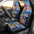 Fiji Marau na Kerisimasi Car Seat Cover Christmas Collared Lory - Fiji Emblems and Xmas Palm Tree Tapa Art Pattern