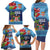 Fiji Marau na Kerisimasi Family Matching Long Sleeve Bodycon Dress and Hawaiian Shirt Christmas Collared Lory - Fiji Emblems and Xmas Palm Tree Tapa Art Pattern