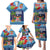 Fiji Marau na Kerisimasi Family Matching Puletasi and Hawaiian Shirt Christmas Collared Lory - Fiji Emblems and Xmas Palm Tree Tapa Art Pattern