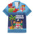 Fiji Marau na Kerisimasi Hawaiian Shirt Christmas Collared Lory - Fiji Emblems and Xmas Palm Tree Tapa Art Pattern