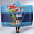 Fiji Marau na Kerisimasi Hooded Blanket Christmas Collared Lory - Fiji Emblems and Xmas Palm Tree Tapa Art Pattern