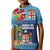 Fiji Marau na Kerisimasi Kid Polo Shirt Christmas Collared Lory - Fiji Emblems and Xmas Palm Tree Tapa Art Pattern