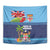 Fiji Marau na Kerisimasi Tapestry Christmas Collared Lory - Fiji Emblems and Xmas Palm Tree Tapa Art Pattern