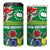 Cook Islands Meri Kiritimiti 4 in 1 Can Cooler Tumbler Christmas Turtle - Cooks Islands Emblems and Polynesian Art Pattern