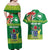 Cook Islands Meri Kiritimiti Couples Matching Off Shoulder Maxi Dress and Hawaiian Shirt Christmas Turtle - Cooks Islands Emblems and Polynesian Art Pattern