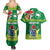 Cook Islands Meri Kiritimiti Couples Matching Summer Maxi Dress and Hawaiian Shirt Christmas Turtle - Cooks Islands Emblems and Polynesian Art Pattern