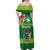 Cook Islands Meri Kiritimiti Family Matching Off Shoulder Maxi Dress and Hawaiian Shirt Christmas Turtle - Cooks Islands Emblems and Polynesian Art Pattern