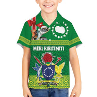 Cook Islands Meri Kiritimiti Hawaiian Shirt Christmas Turtle - Cooks Islands Emblems and Polynesian Art Pattern