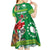 Cook Islands Meri Kiritimiti Kid Short Sleeve Dress Christmas Turtle - Cooks Islands Emblems and Polynesian Art Pattern