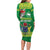 Cook Islands Meri Kiritimiti Long Sleeve Bodycon Dress Christmas Turtle - Cooks Islands Emblems and Polynesian Art Pattern