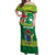 Cook Islands Meri Kiritimiti Off Shoulder Maxi Dress Christmas Turtle - Cooks Islands Emblems and Polynesian Art Pattern