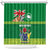 Cook Islands Meri Kiritimiti Shower Curtain Christmas Turtle - Cooks Islands Emblems and Polynesian Art Pattern