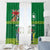 Cook Islands Meri Kiritimiti Window Curtain Christmas Turtle - Cooks Islands Emblems and Polynesian Art Pattern