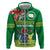 Cook Islands Meri Kiritimiti Zip Hoodie Christmas Turtle - Cooks Islands Emblems and Polynesian Art Pattern