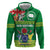 Cook Islands Meri Kiritimiti Zip Hoodie Christmas Turtle - Cooks Islands Emblems and Polynesian Art Pattern