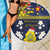 Niue Monuina e Kilisimasi Beach Blanket Christmas Uga - Niue Map and Emblem with Hiapo Art Pattern