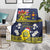 Niue Monuina e Kilisimasi Blanket Christmas Uga - Niue Map and Emblem with Hiapo Art Pattern