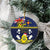 Niue Monuina e Kilisimasi Ceramic Ornament Christmas Uga - Niue Map and Emblem with Hiapo Art Pattern