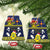 Niue Monuina e Kilisimasi Ceramic Ornament Christmas Uga - Niue Map and Emblem with Hiapo Art Pattern