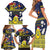 Niue Monuina e Kilisimasi Family Matching Short Sleeve Bodycon Dress and Hawaiian Shirt Christmas Uga - Niue Map and Emblem with Hiapo Art Pattern