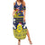 Niue Monuina e Kilisimasi Family Matching Summer Maxi Dress and Hawaiian Shirt Christmas Uga - Niue Map and Emblem with Hiapo Art Pattern