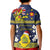 Niue Monuina e Kilisimasi Kid Polo Shirt Christmas Uga - Niue Map and Emblem with Hiapo Art Pattern