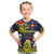 Niue Monuina e Kilisimasi Kid T Shirt Christmas Uga - Niue Map and Emblem with Hiapo Art Pattern