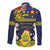 Niue Monuina e Kilisimasi Long Sleeve Button Shirt Christmas Uga - Niue Map and Emblem with Hiapo Art Pattern