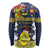 Niue Monuina e Kilisimasi Long Sleeve Shirt Christmas Uga - Niue Map and Emblem with Hiapo Art Pattern