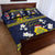 Niue Monuina e Kilisimasi Quilt Bed Set Christmas Uga - Niue Map and Emblem with Hiapo Art Pattern