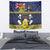 Niue Monuina e Kilisimasi Tapestry Christmas Uga - Niue Map and Emblem with Hiapo Art Pattern